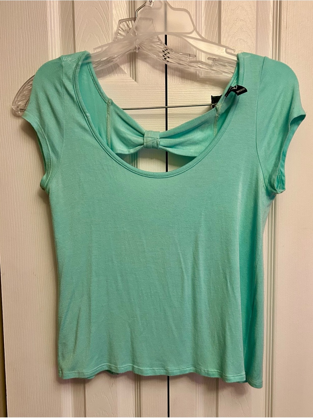 Windsor Mint Green Short Sleeve Top with Back Bow